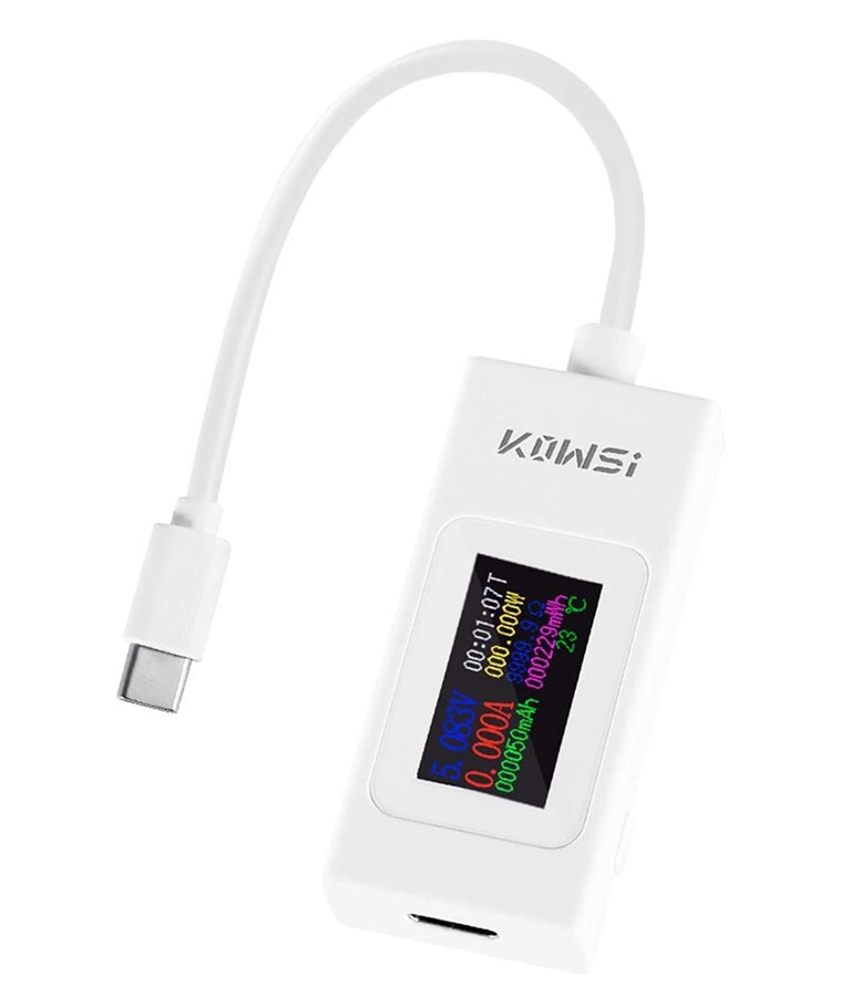 USB Tester Type-C Voltmeter Voltage Current Tester 4-30V 5V 12V 24V 0-6.5A 120W