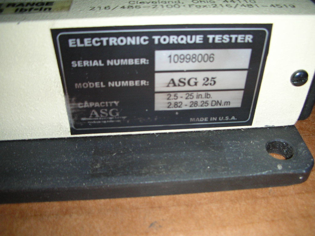 ASG Jergens ASG25 25in-lb 28.25 DN.m 1/4″ DIGITAL TORQUE TESTER ASG 25 USA!!