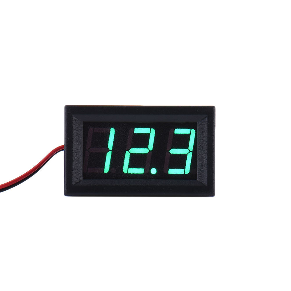 4.5-30V DC Two-Wire 0.56″ Red Green Blue Panel Mount Digital Voltage Voltmeter