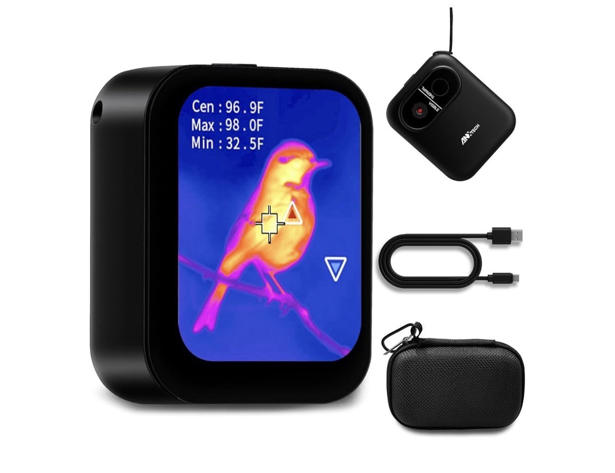 Mini Thermal Camera with Touchscreen, No App Required Small Infrared Imager f…