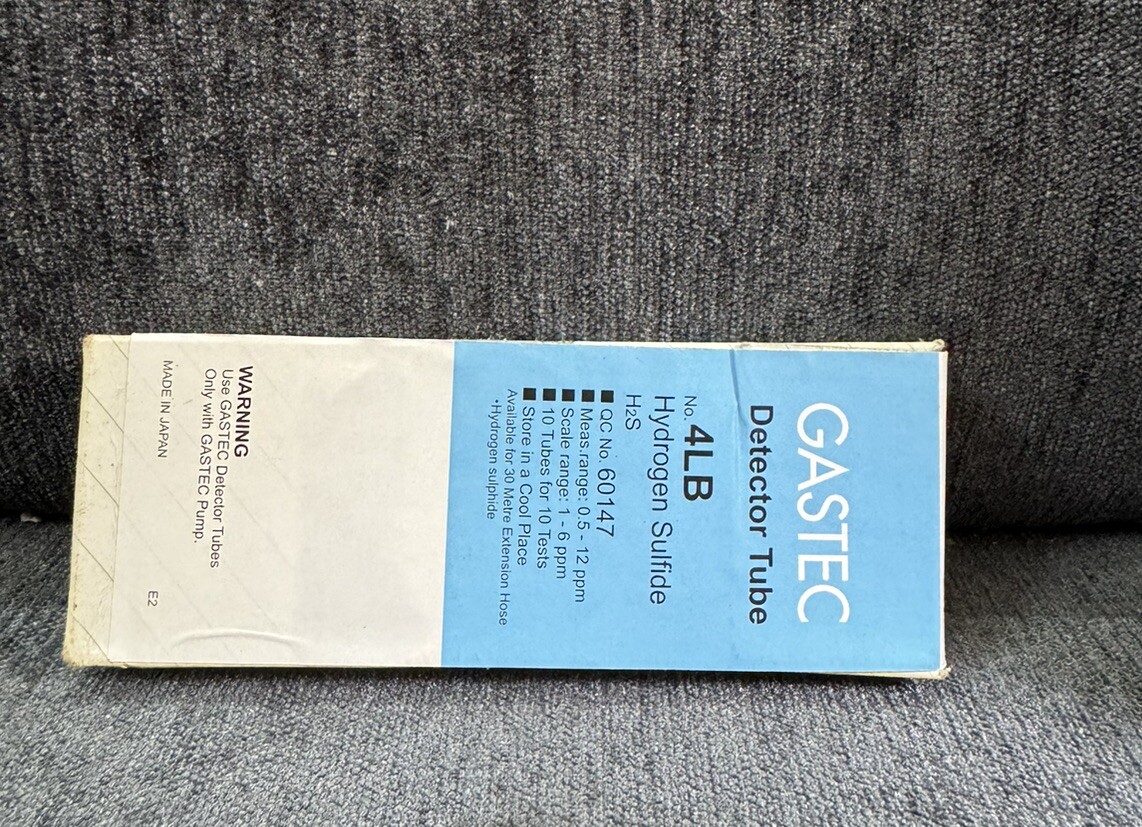 GASTEC 4LB HYDROGEN SULFIDE H2S 0.5-12PPM GAS DETECTION TUBE