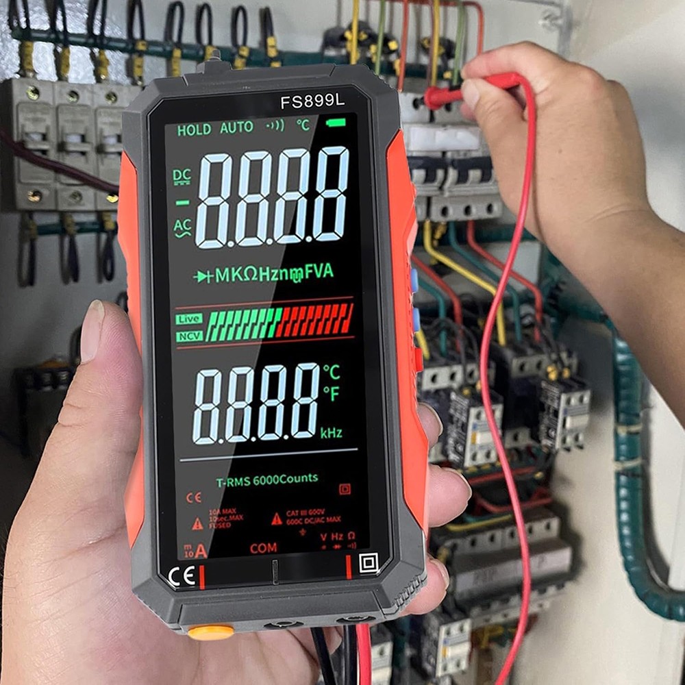 6000 Counts Digital Multimeter Tester Auto-Ranging TRMS Voltmeter Colour Display