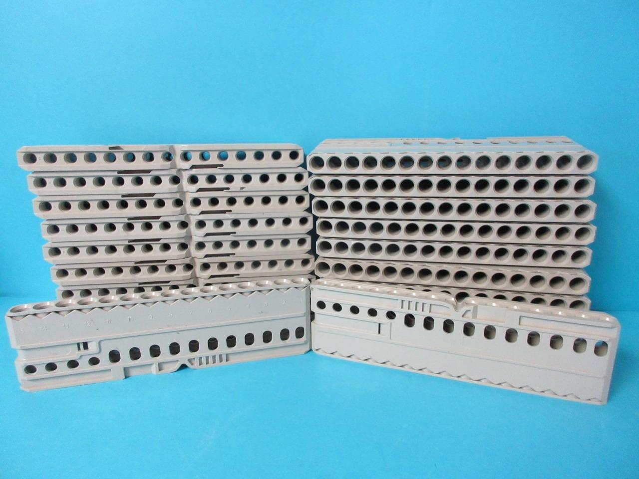 Lot of 20 15-Slot Gamma Counter Detector Rectangular Sample Vial Rack Beige