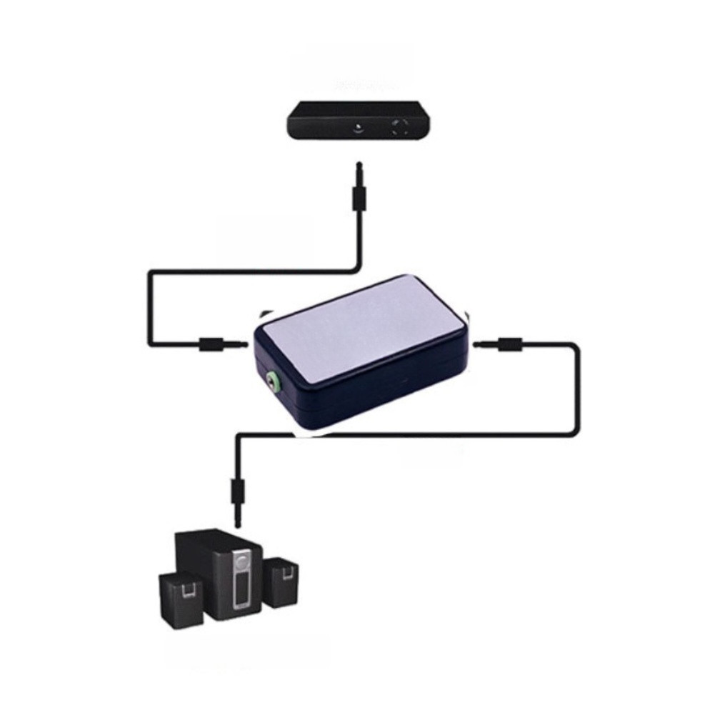 3.5mm Audio Ground Loop Isolator Compact PVC Housing for In-Car and Field Use