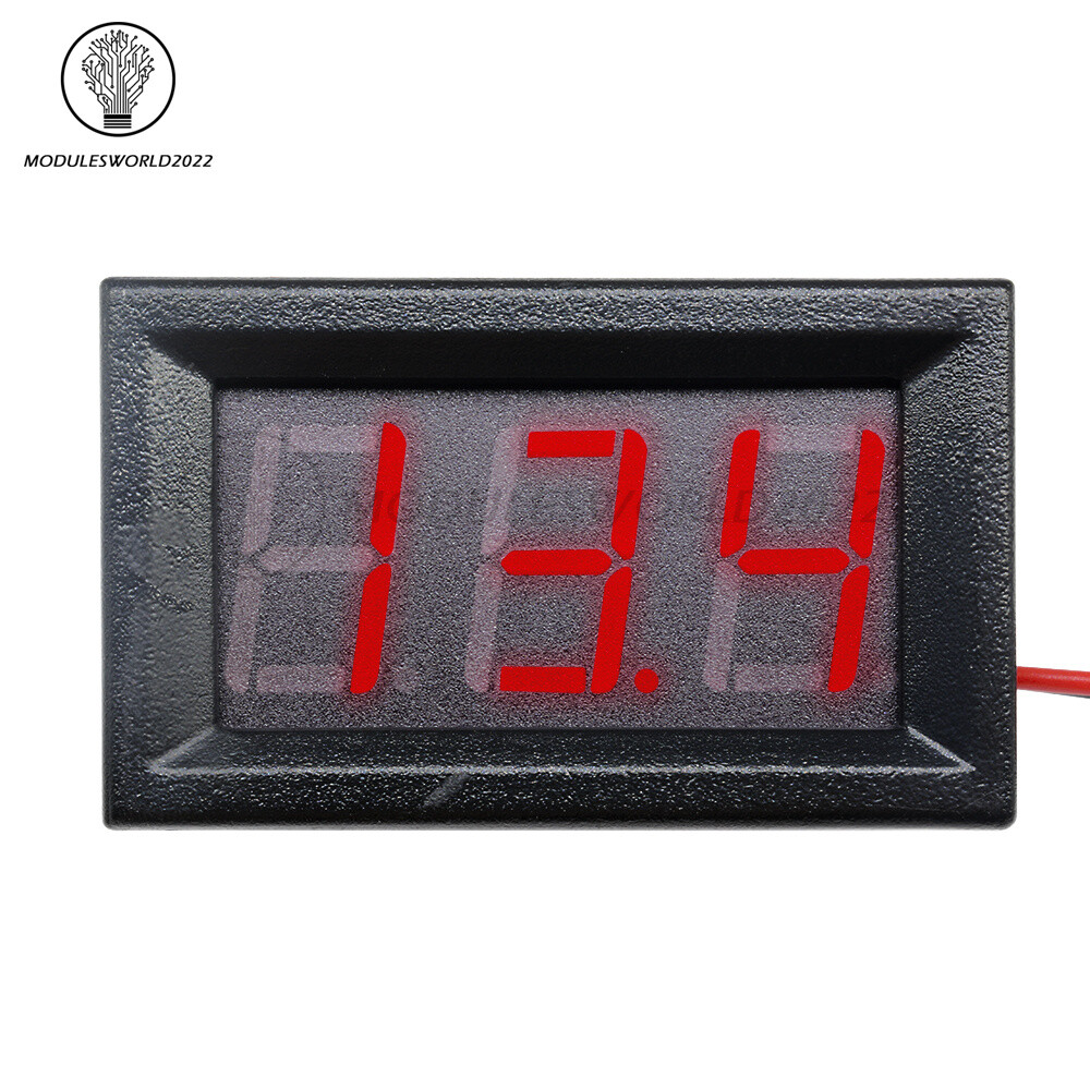 0.56″ DC AC 5V-30V-500V Digital Voltmeter Voltage Panel Meter Color LED Display