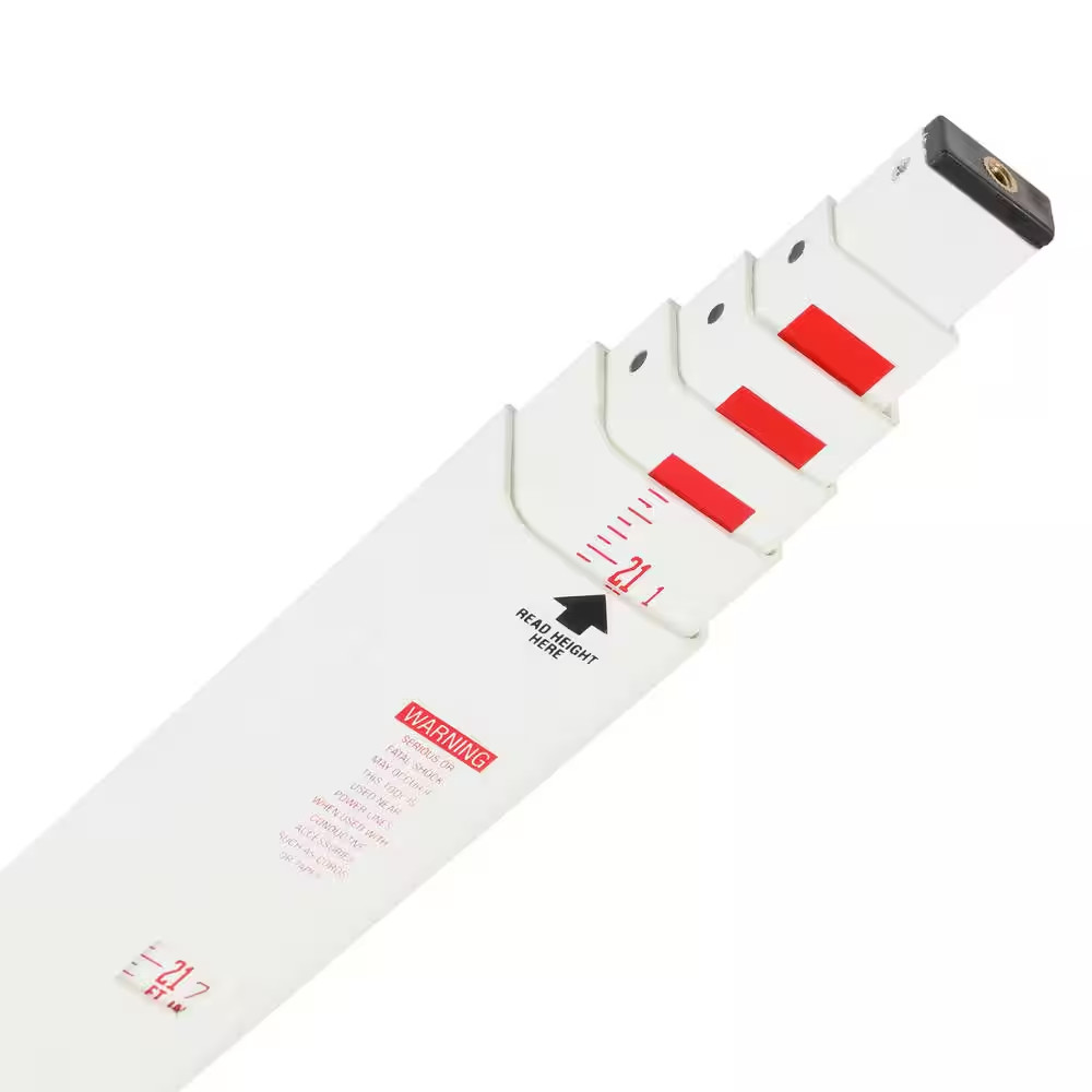 25 Ft. Fiberglass Rectangular-Shaped Leveling Telescoping Rod with Carrying Bag