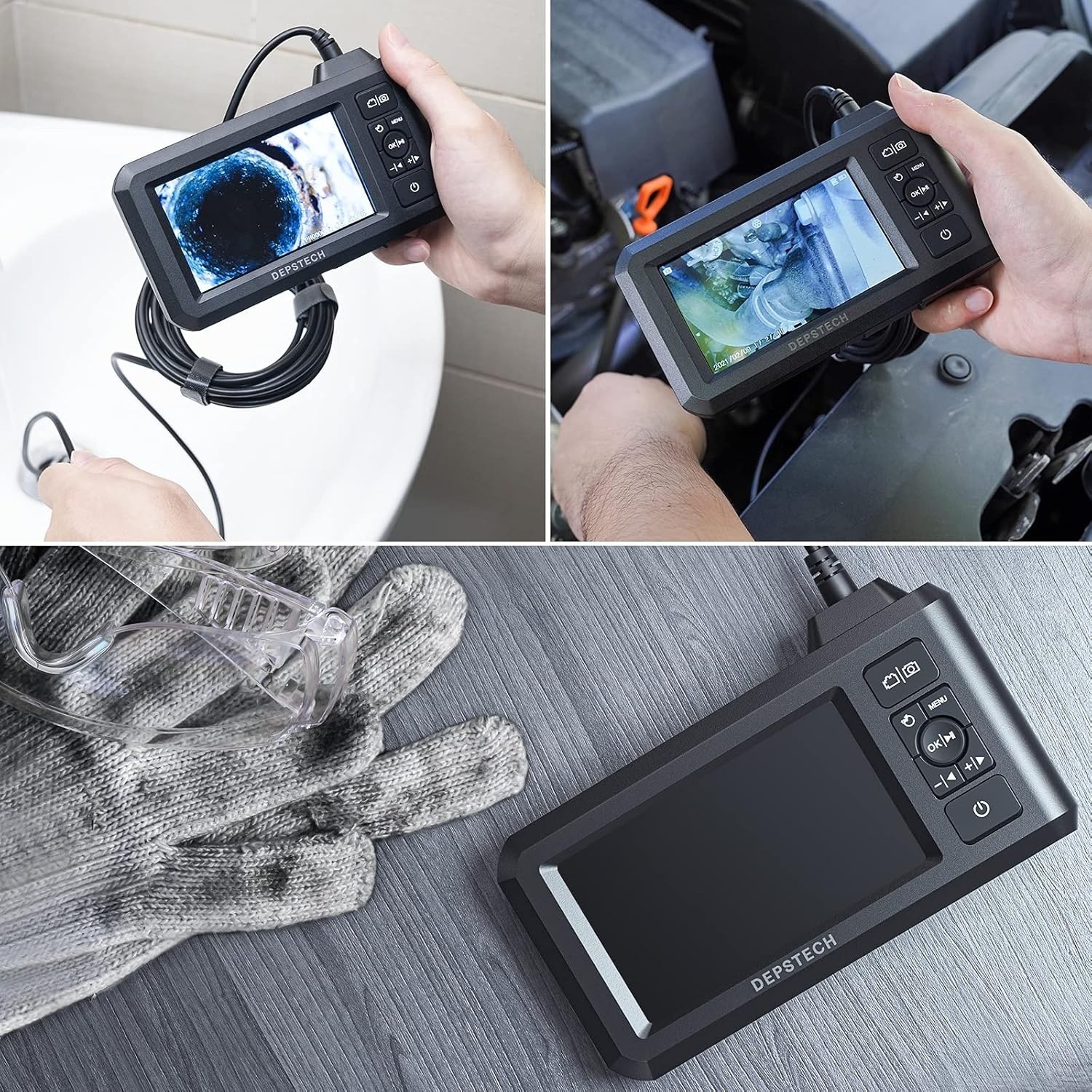 DEPSTECH 5.5mm Industrial Endoscope, 1080P Digital Borescope Inspection Camera