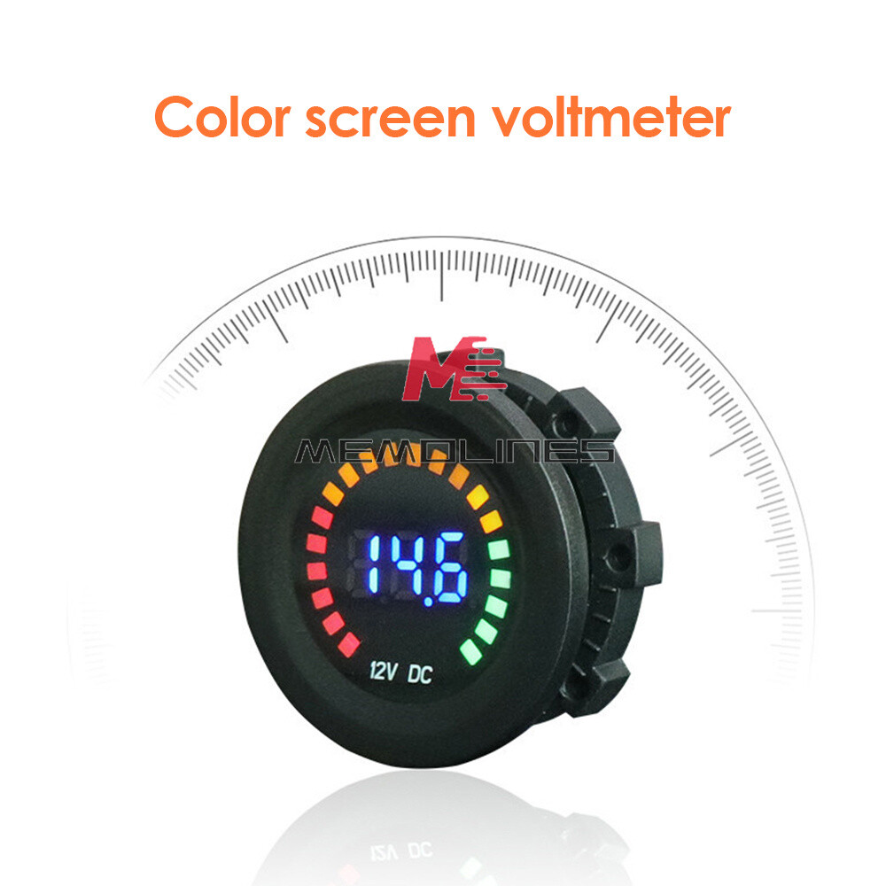 DC12V Color Screen Voltmeter DC LED Digital Display Car Voltage Monitor 5V-36V