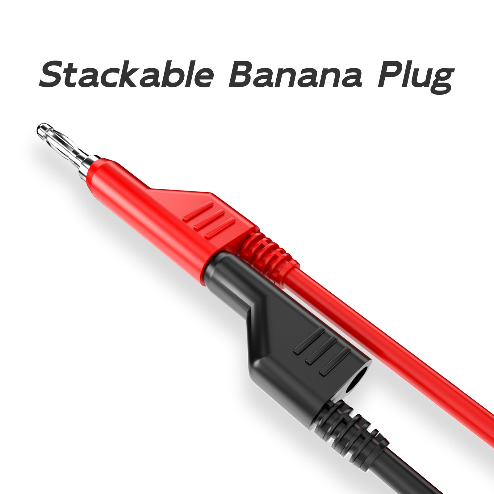 10PCS Stackable Banana to Banana Plug Test Leads Soft Electrical Test Cable Wire