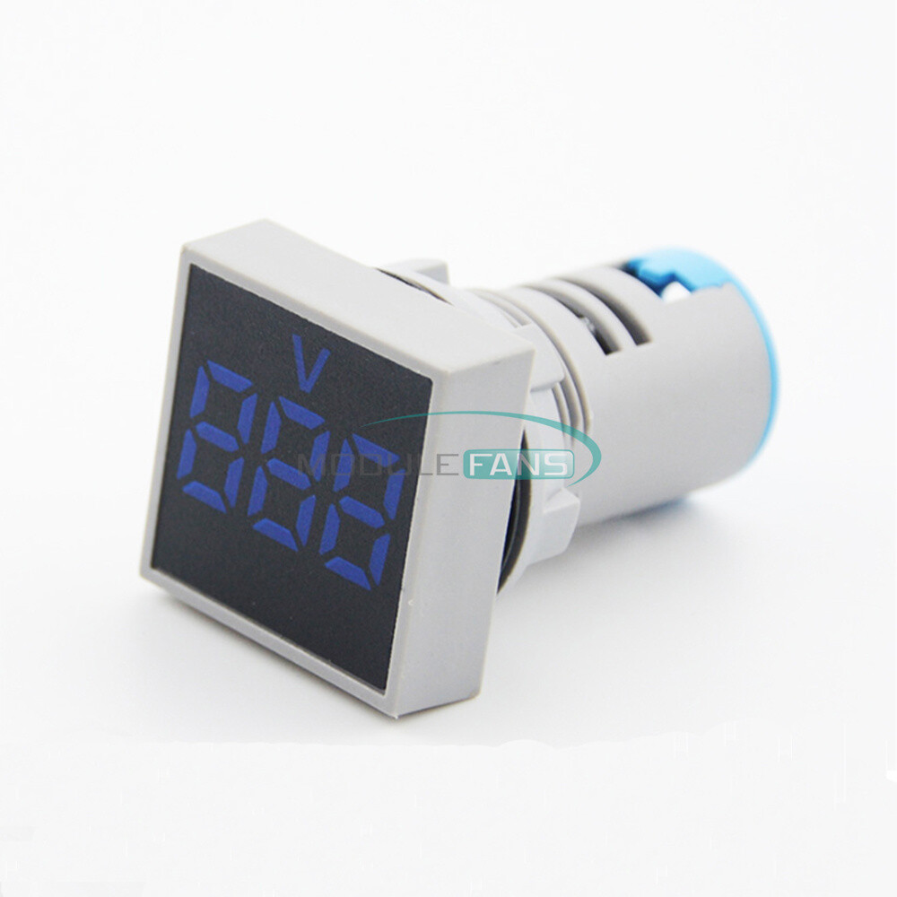 AC 20-500V Square Digital LED Voltmeter Voltage Gauge Meter Tester 5Color