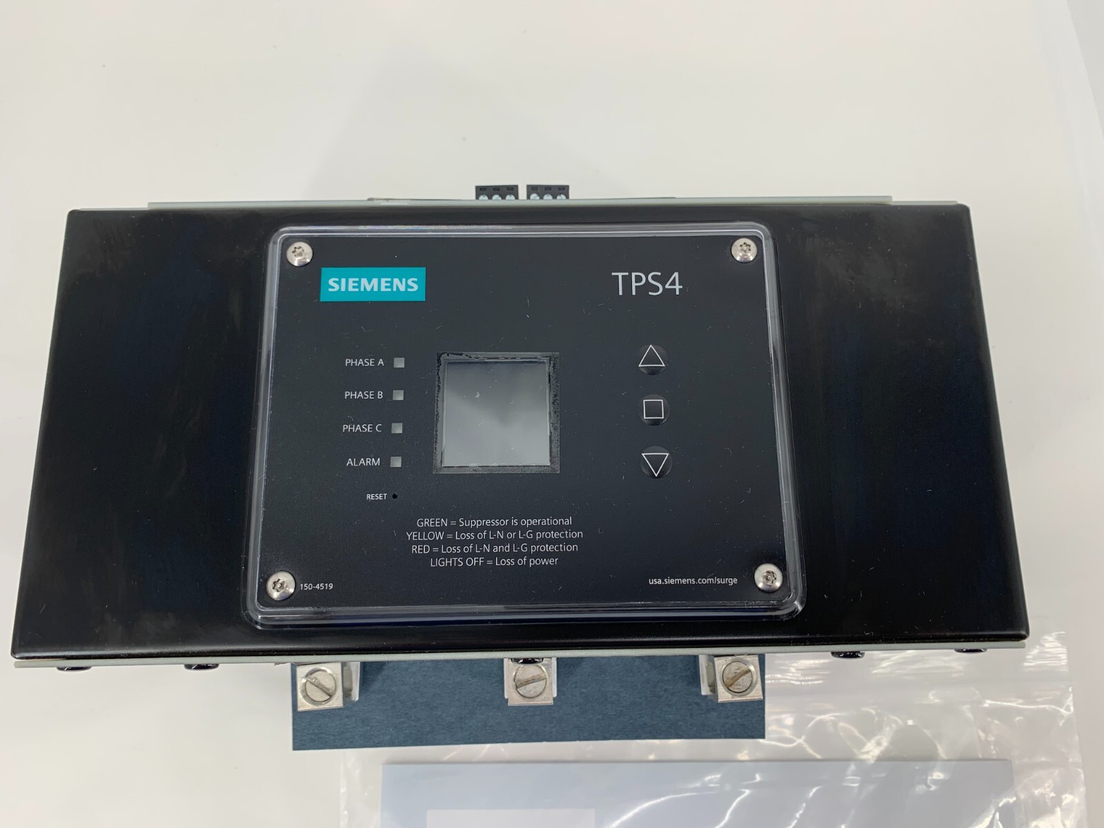 Siemens TPS4C0115XW02 Surge Protection Device SCCR 200kA 208/120V 3P w/Counter