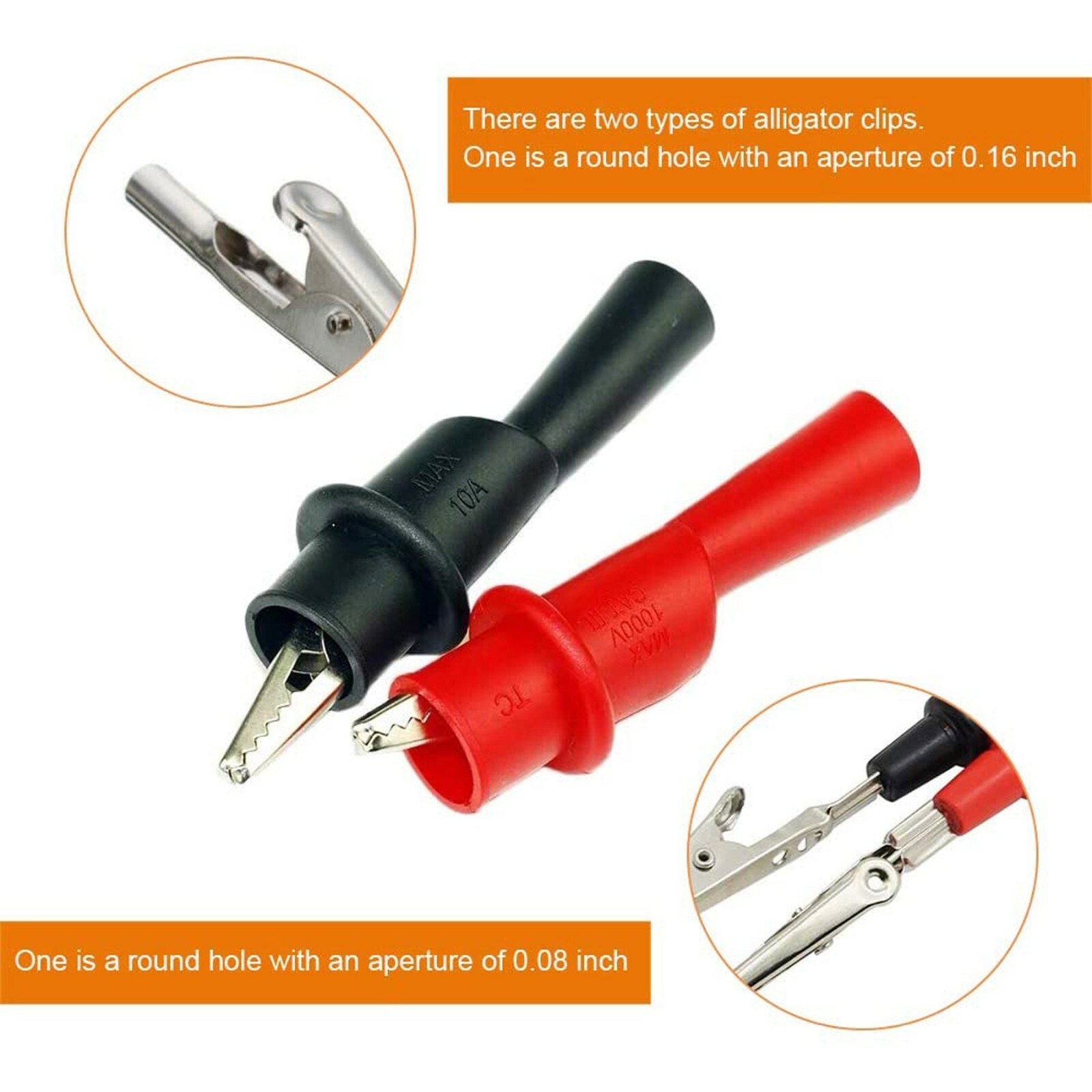 Multimeter Test Leads for Fluke Meter Electrical Alligator Clip Probes