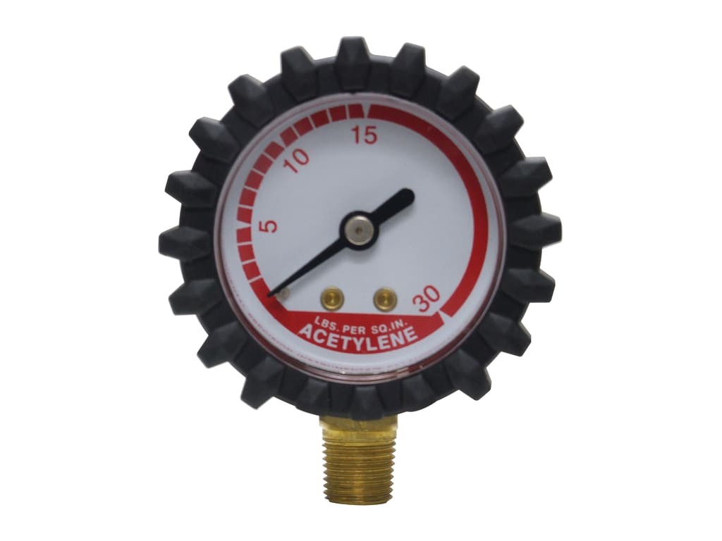 Uniweld G15D – Acetylene Delivery Gauge, 1.5in with 1/8in NPT, 30 PSI