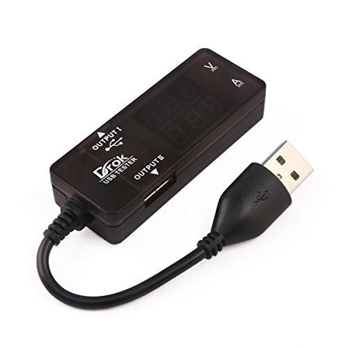 DROK – USB Tester 2.0 Digital Multimeter Dual Output Ports Color Led