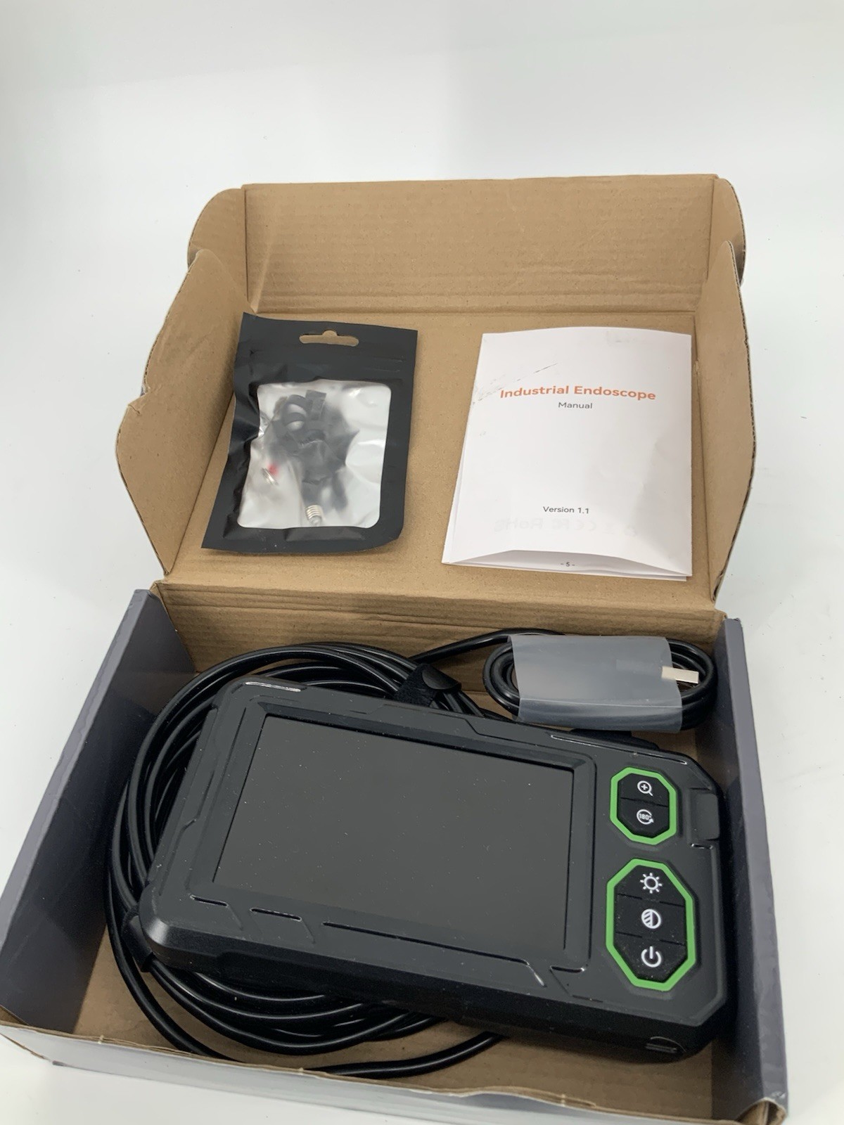 4.3inch HD LED Industrial Endoscope Borescope 1080P 8mm Inspection Camera IP67