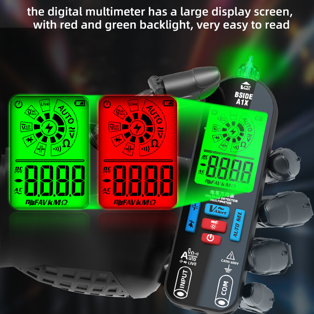 Smart Digital Multimeter Tester Rechargeable Electrical Voltmeter AC DC Voltage