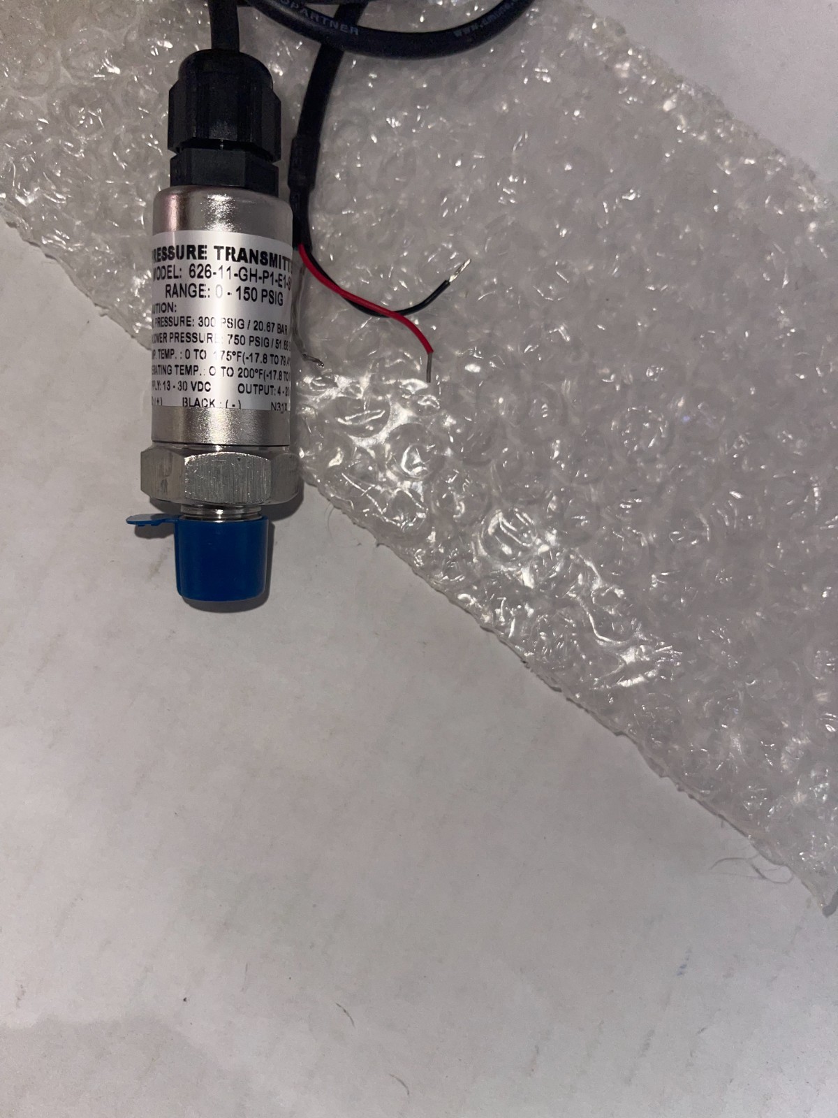 Dwyer Instruments 626-11-Gh-P1-E1-S1 Pressure Transmitter, 0-150Psi, 36In Lead