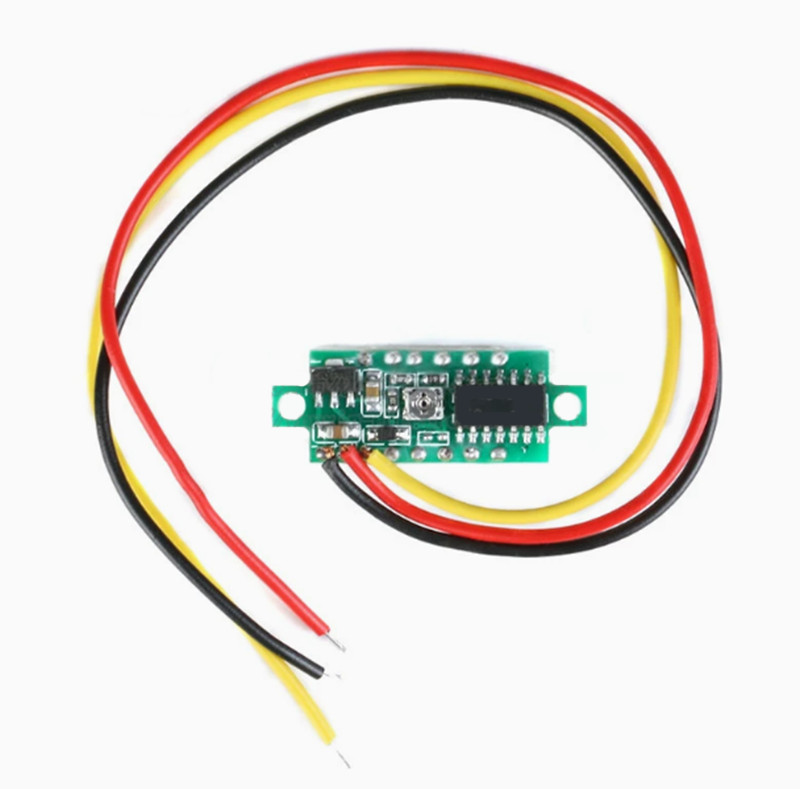 Mini Size LED Panel Voltage Meter 3-Digital LCD Display Adjustment Voltmeter