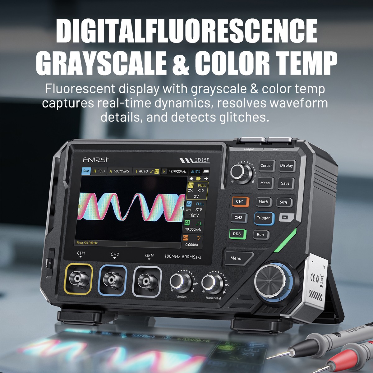 FNIRSI 2D15P Touchscreen Digital Oscilloscope Multimeter Signal Generator ..