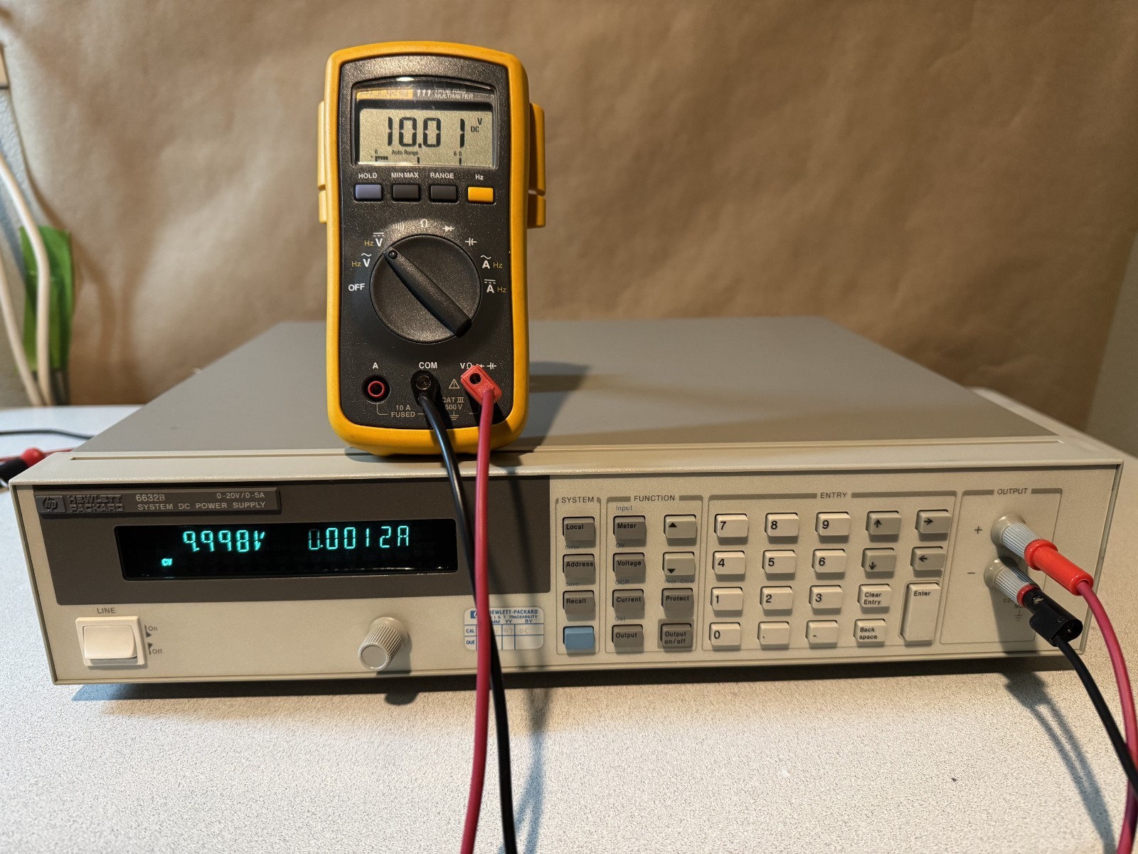 HP 6632B System DC Power Supply 0-20V/0-5A 100W