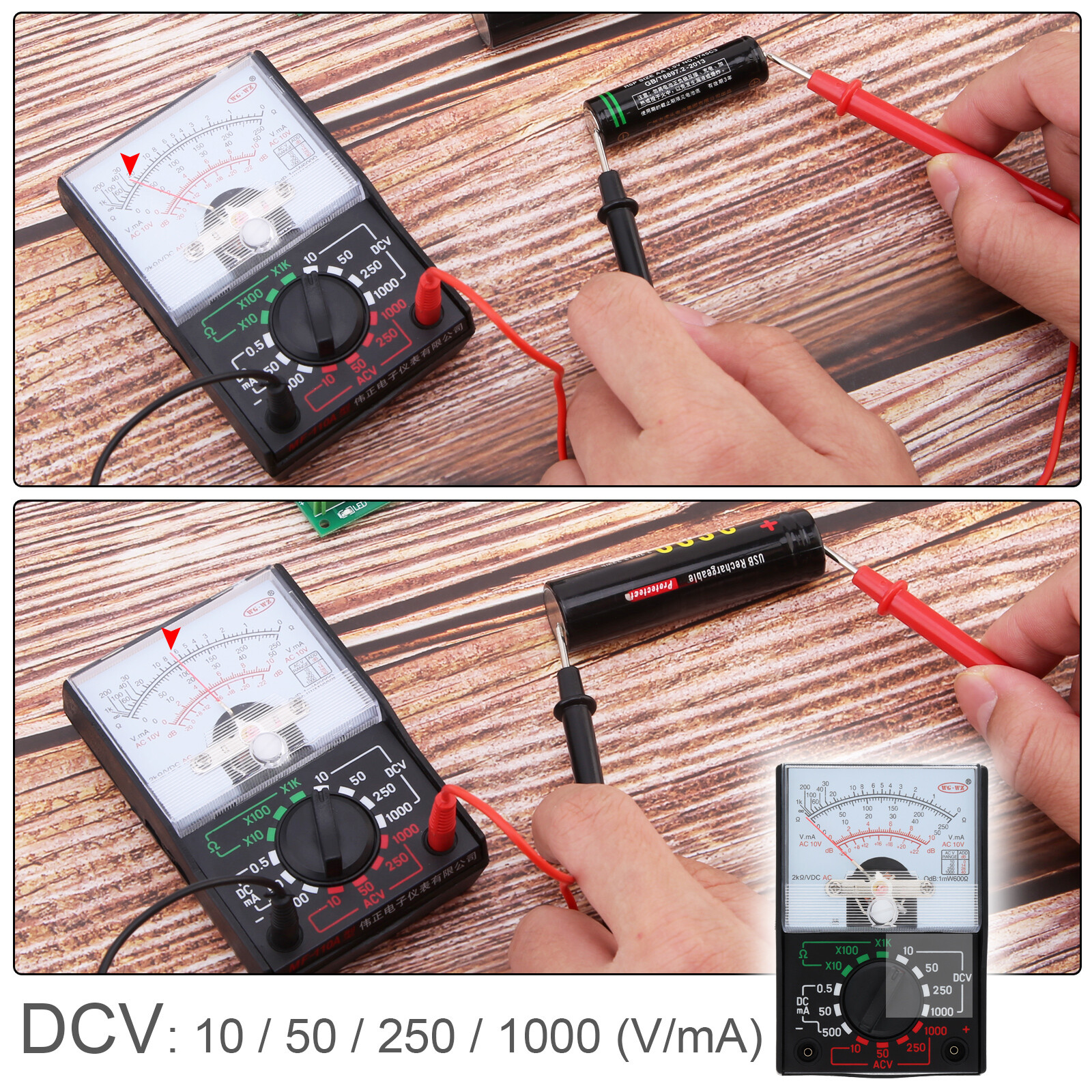 Analog Multimeter 1000V Electric AC/DC Current OHM Decibels Voltage Voltmeter US