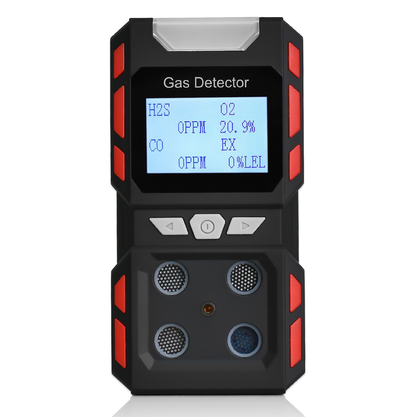 Rechargeable 4 in 1 Gas Detector 4-Gas Monitor-Meter Tester with Belt Clip