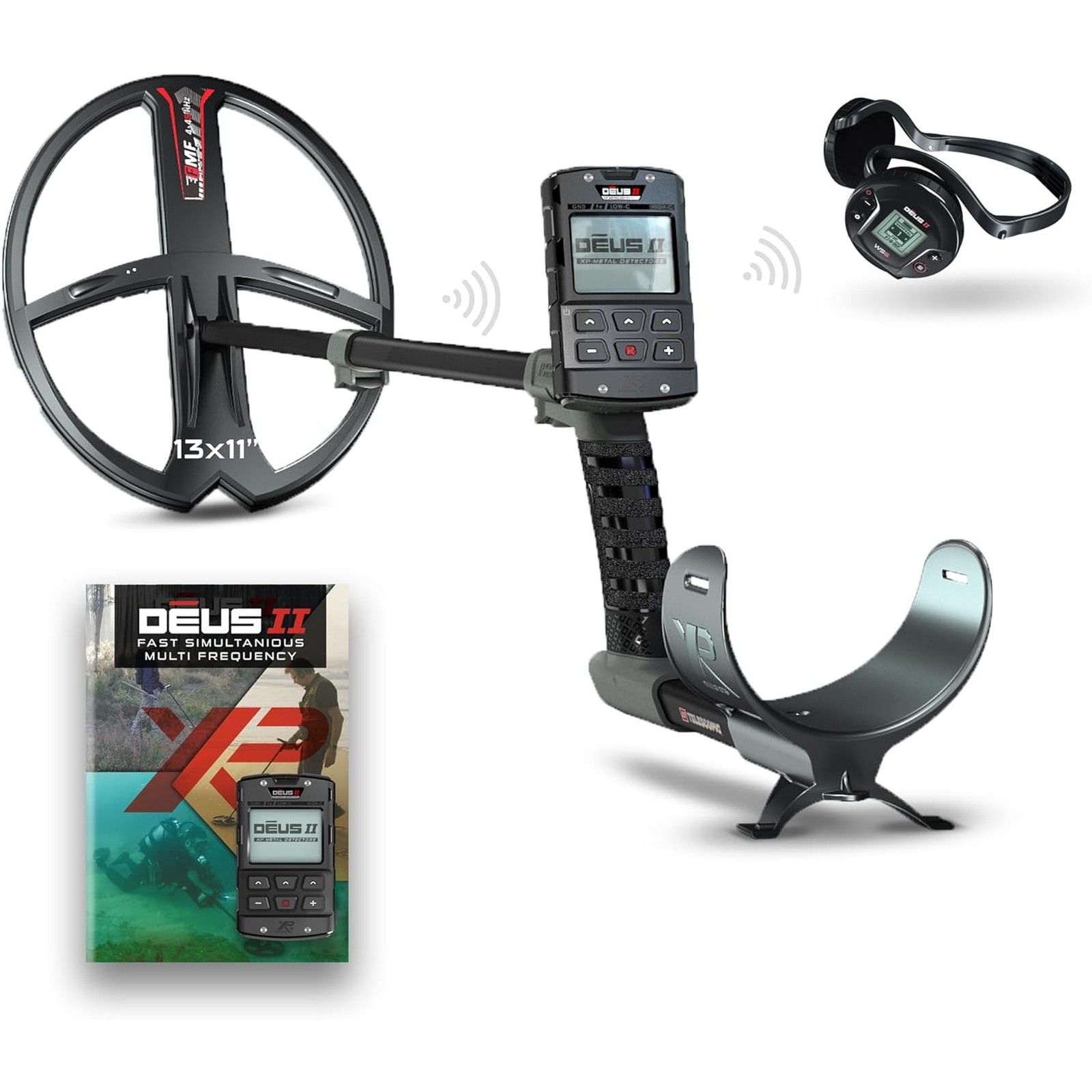 XP METAL DETECTORS Deus II – 3428 FMF Coil Detector 13×11″ w/ RC & WS6, English