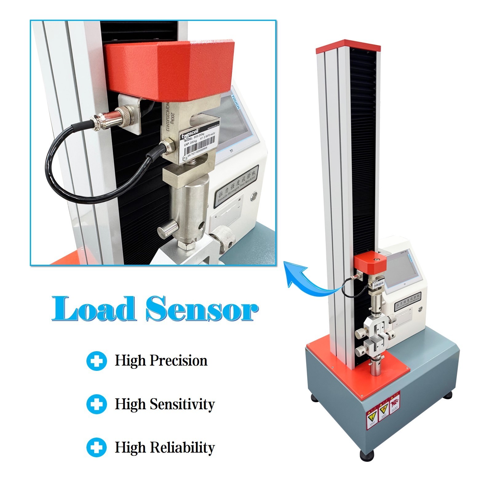 110V 200KG Electric Tensile Strength Testing Machine Universal Material Tester