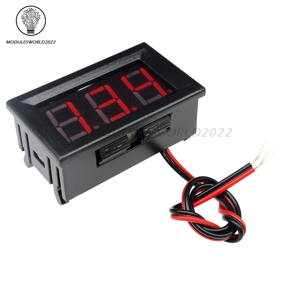 0.56″ DC AC 5V-30V-500V Digital Voltmeter Voltage Panel Meter Color LED Display