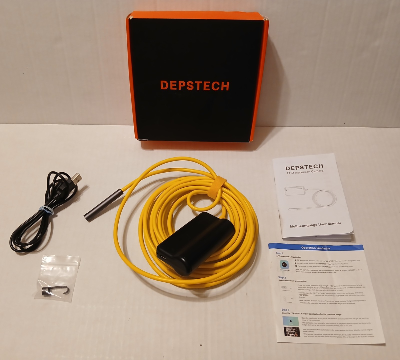 DEPSTECH Wireless Endoscope Semi-Rigid HD Inspection Camera Borescope