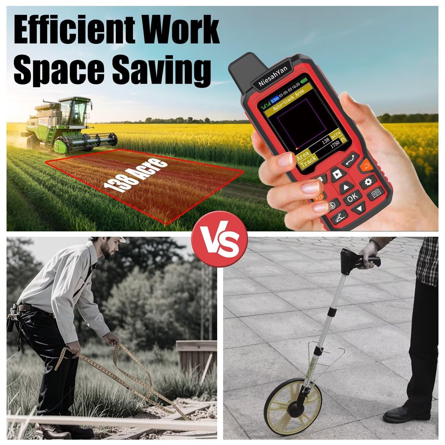 High Precision Handheld GPS for Surveying – Rugged Distance Measuring Tool for R