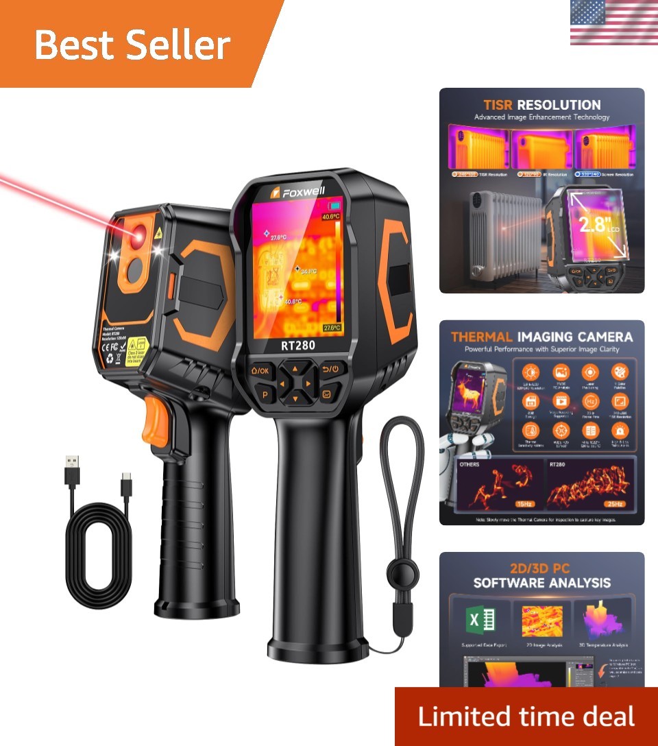 RT280 Thermal Imaging Camera 320×240 – 2.8″ LCD, Laser Targeting, 8GB Storage