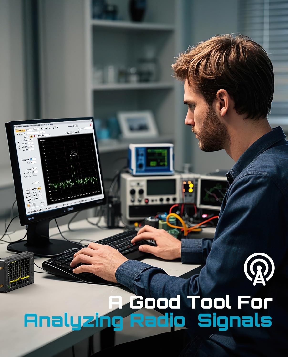 SeeSii TinySA Ultra+ ZS407 4″ LCD Touchscreen Spectrum Analyzer 100kHz-7.3GHz