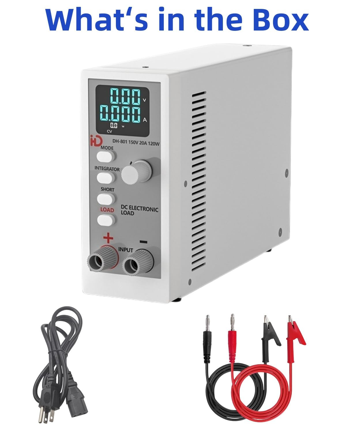 Programmable DC Electronic Load 120W, 0~150V, 0~20A, 0.1~999.9 Ohm,Support Cc(Co