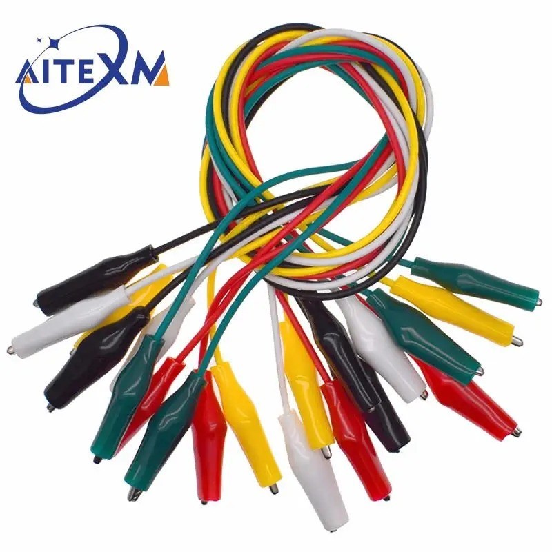 10PCS Alligator Clips Electrical DIY Test Leads Alligator Double-ended Crocodile