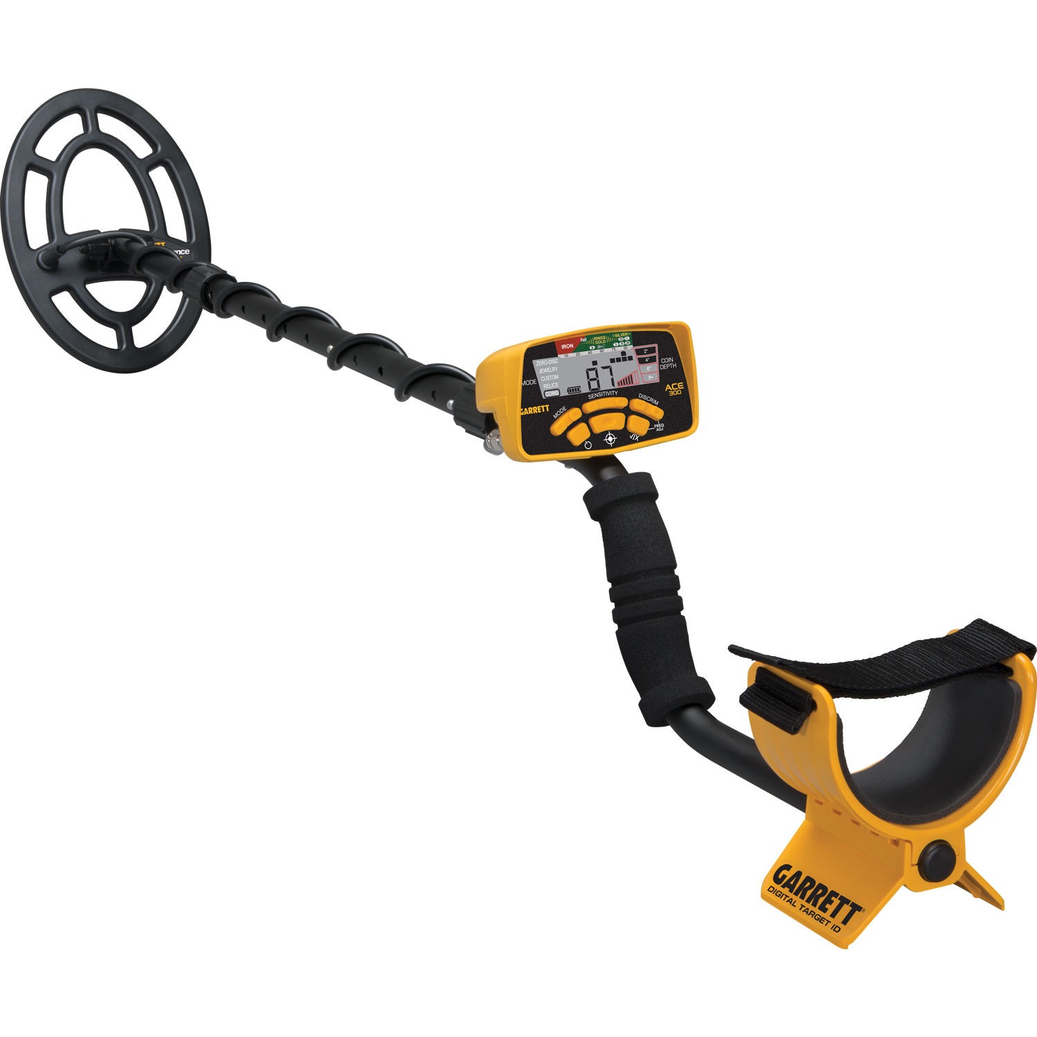 Garrett ACE 300 Metal Detector with 7″ x 10″ PROformance Search Coil and Extras