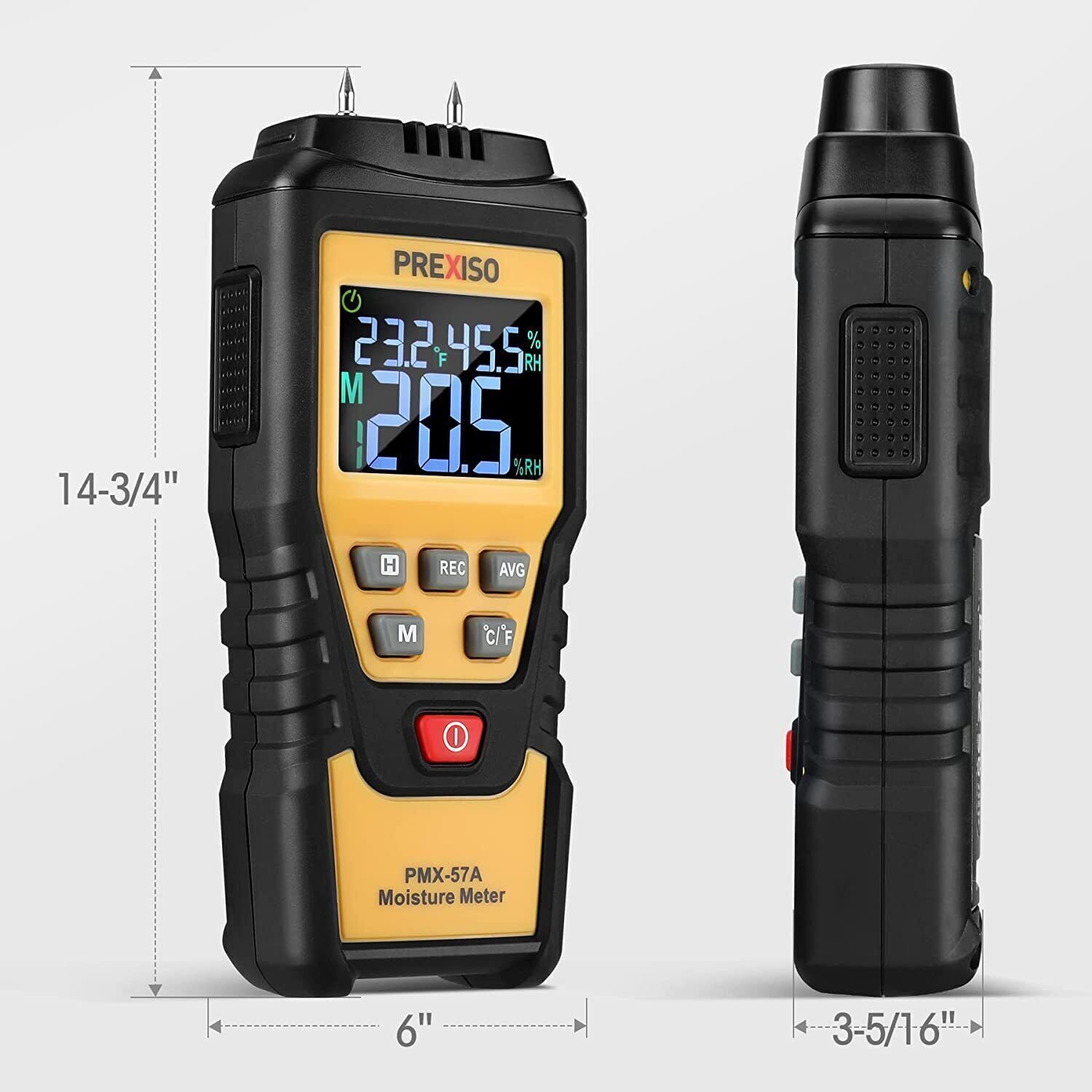 PREXISO 7-in-1 Wood Moisture Meter Digital Moisture Meter Reader Damp Tester