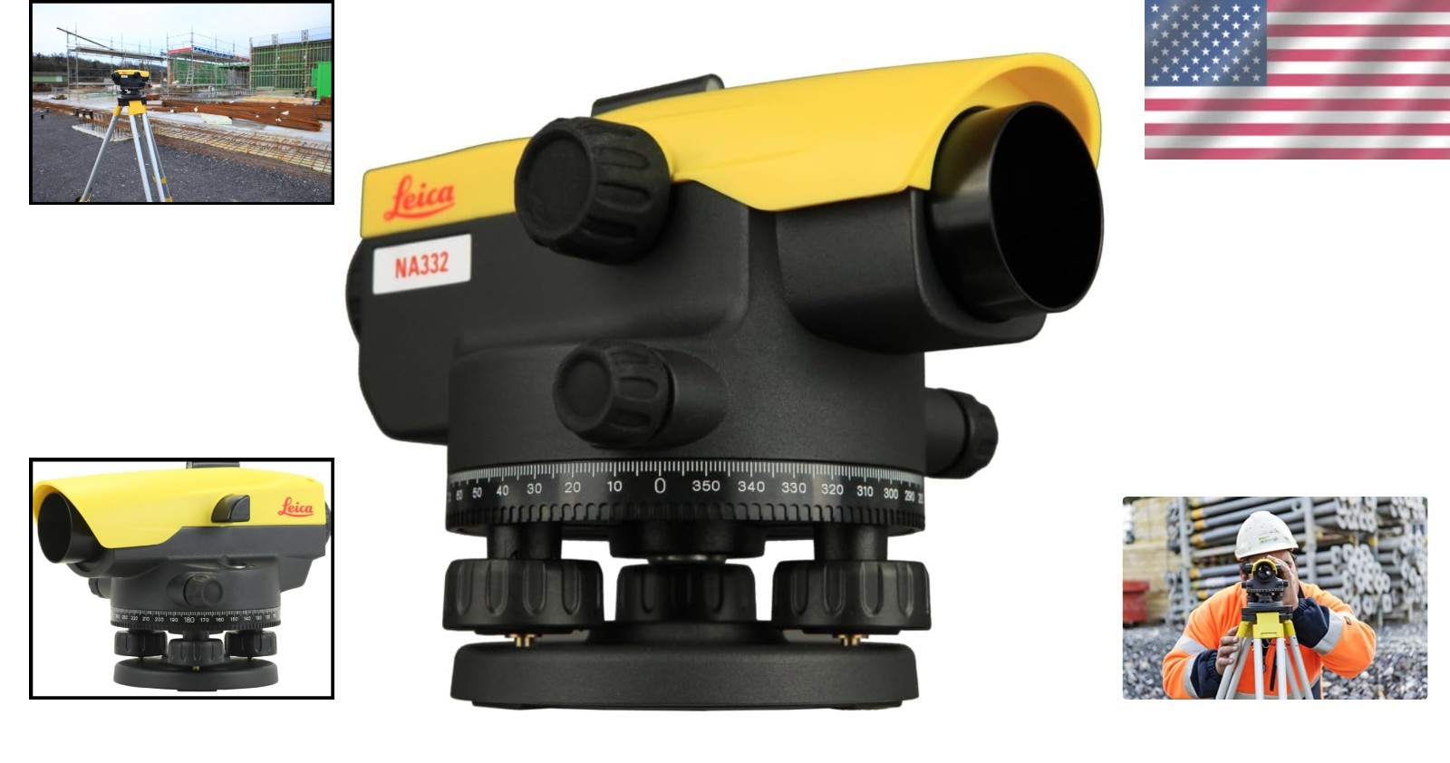 Ergonomic Geosystems NA332 Auto Level with Hard Case & 32x Zoom Magnification