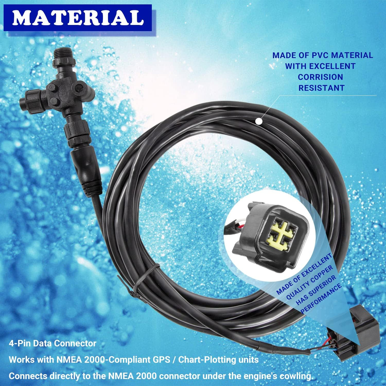 Yamaha Engine Interface Cable 000-0120-37 NMEA 2000 Connector 4.5M/15Ft