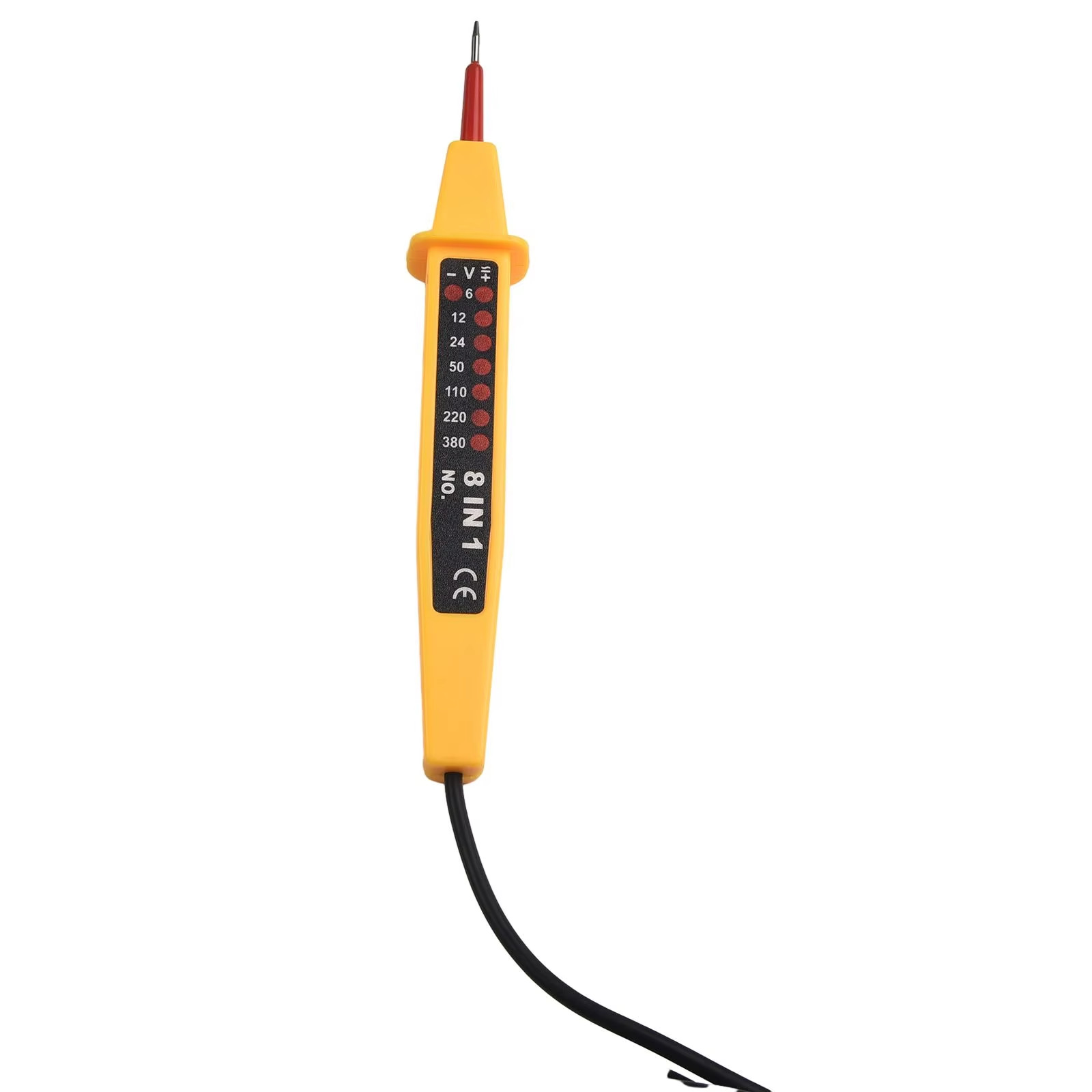 8-In-1 Electric Voltage Tester Pen 6-500V AC/DC Circuit Detector Test Tool
