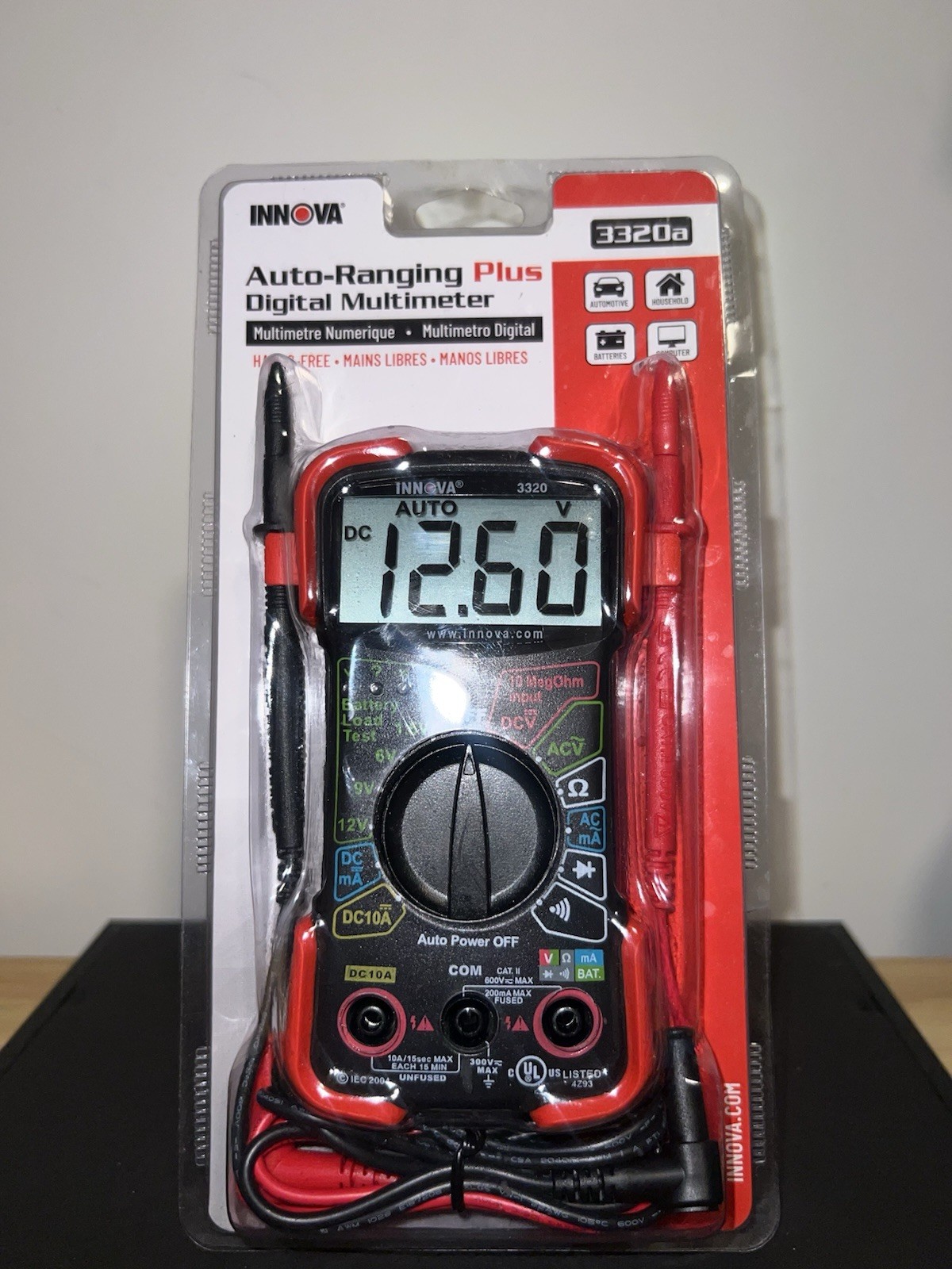 Innova 3320A Auto-Ranging Digital Multimeter – Home & Auto Electrical Tester