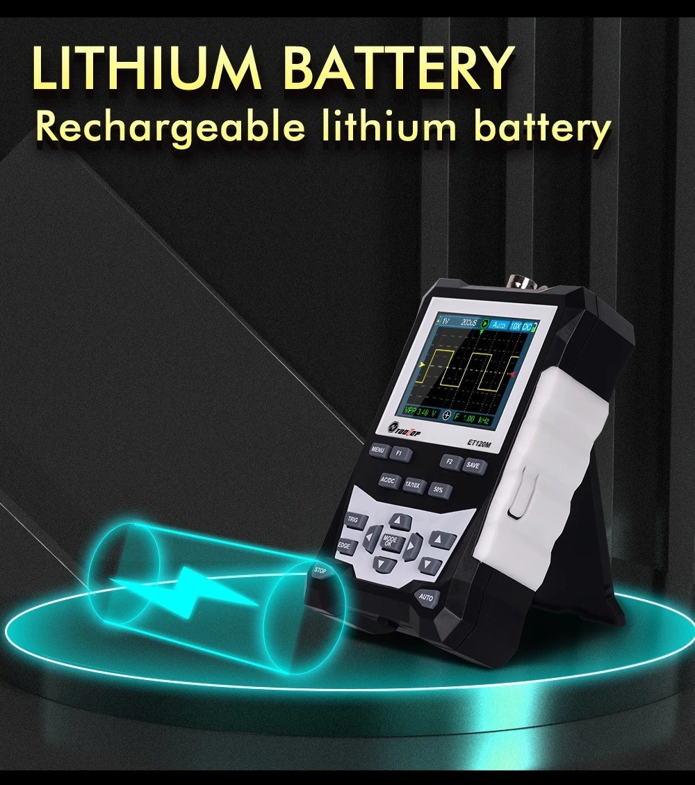 TOOLTOP ET120M Auto Digital Oscilloscope Scope Portable Repair USB C DSO