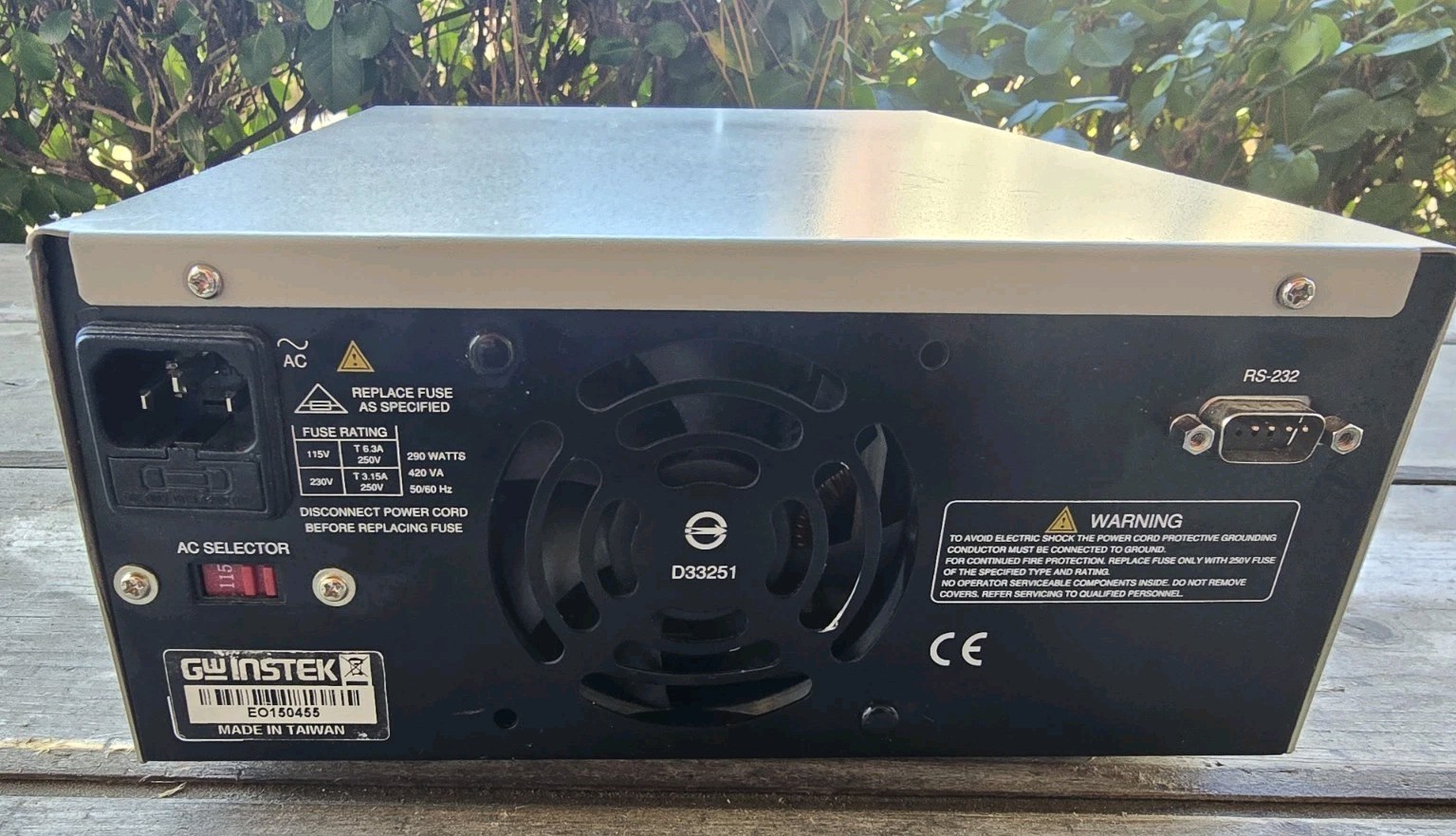 GW Instek PSP-2010 0-20V, 0-10A DC Power Supply