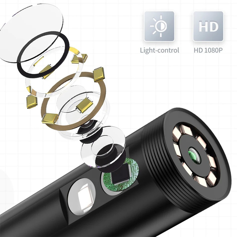 For iPhone 16/15/14 iOS/Android Cellphone iPad Dual Lens Endoscope Camera IP68