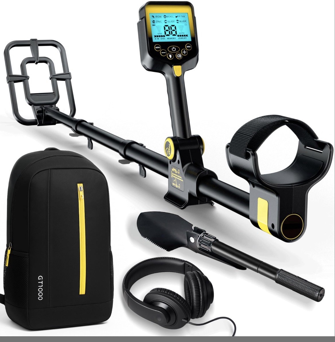 Metal Detector Waterproof – 2000mAh Chargeable Professional Cordless