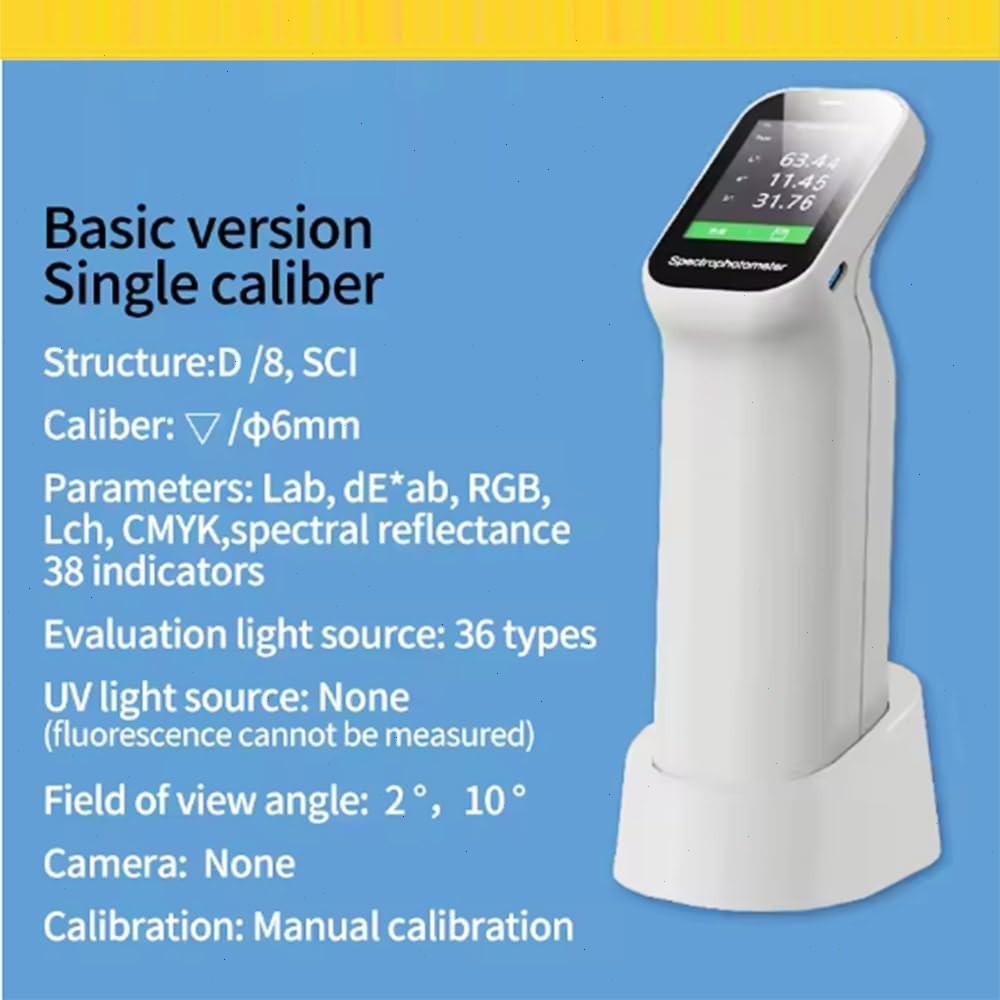 Digital Colorimeter Color Tester with Aperture 6mm Manual Calibration D/8 SCI