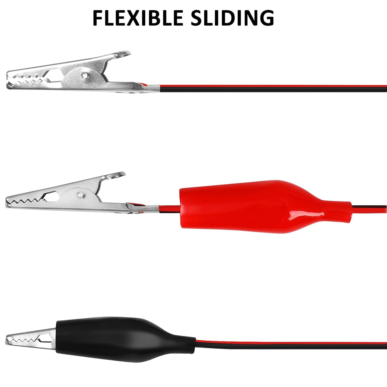 4 Groups 1M Alligator Clips Electrical, Insulated Test Leads with Alligator