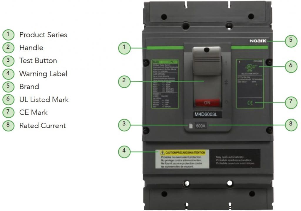 Noark Molded Case Switch Diagram With Labels