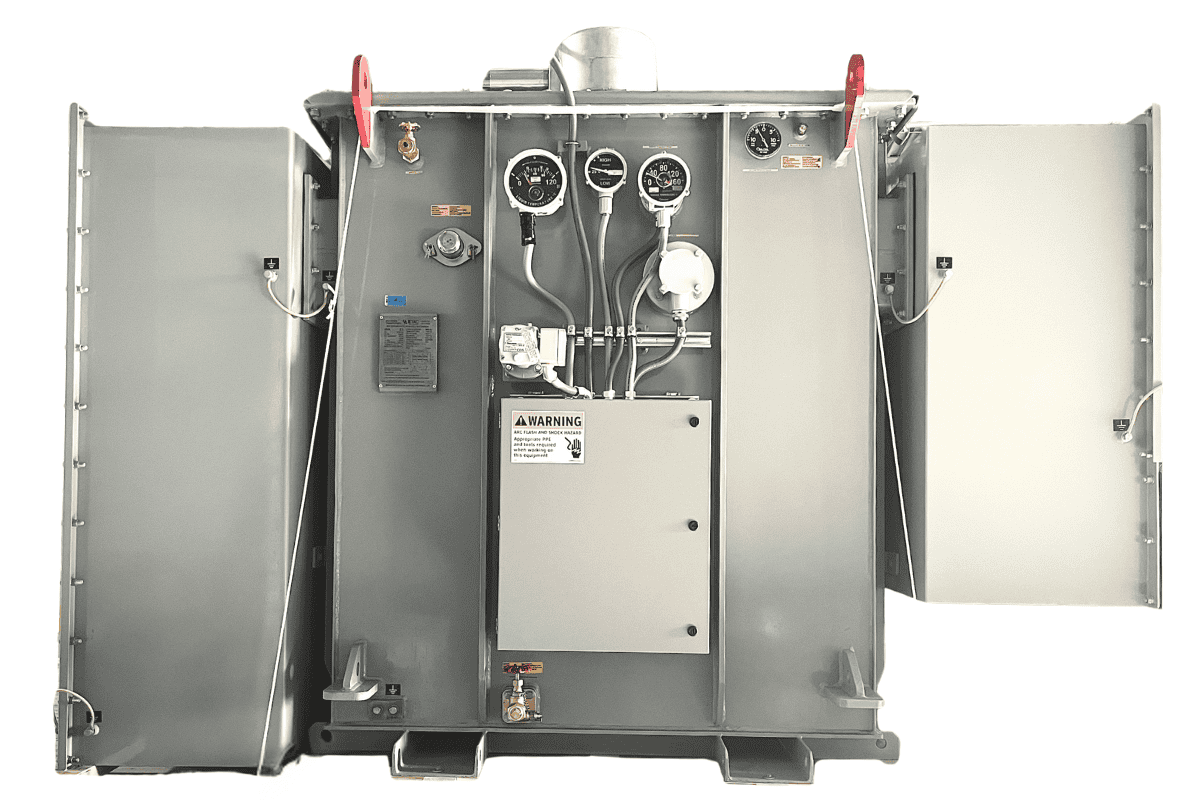 ETAC Substation Transformer with Protection and Monitoring Gauges
